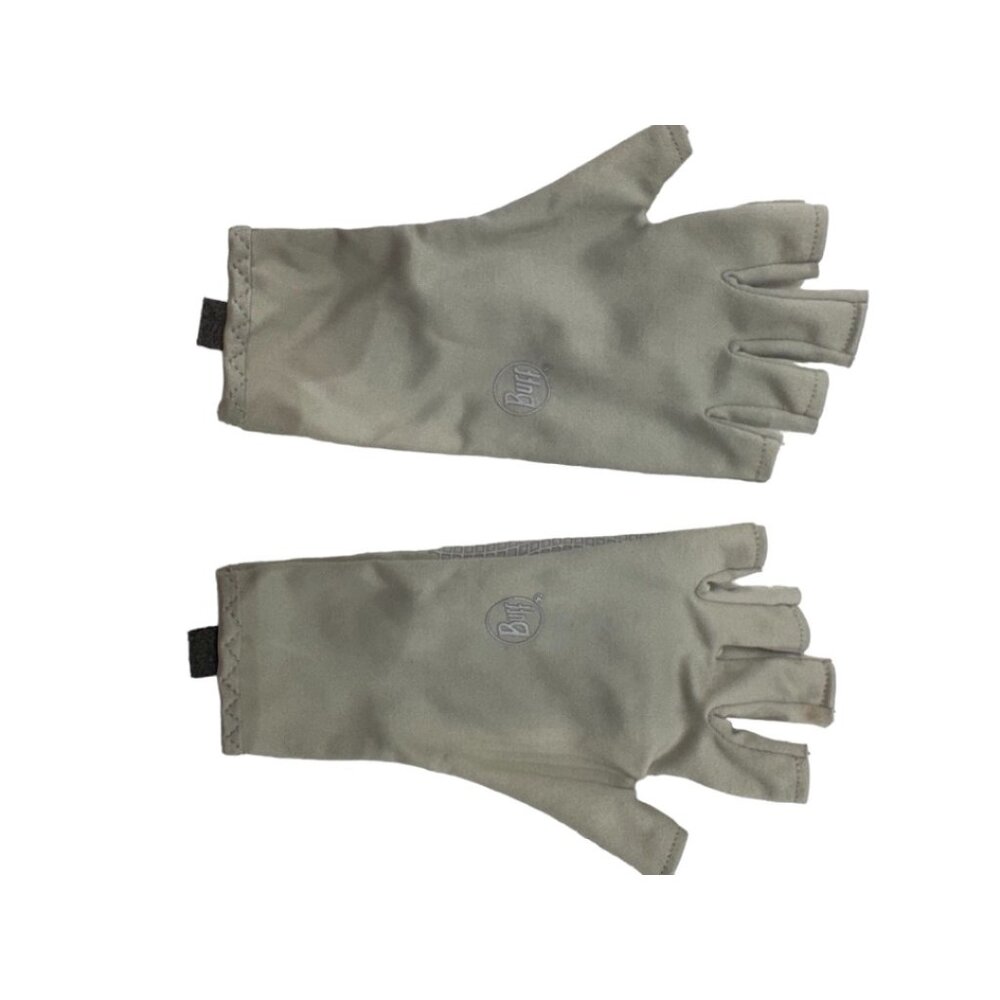 BUFF UNISEX FISHING ANGLER GLOVES....GRAY/WOMEN'S MEDIUM/MENS SMALL